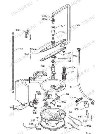 Взрыв-схема посудомоечной машины Zanussi ZB4520G-2 - Схема узла Hydraulic System 272